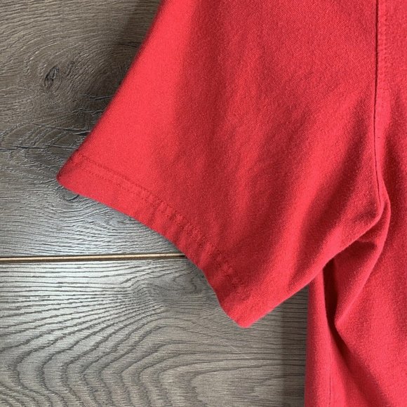 George Polo Golf Shirt Mens Size Large Red 100% Cotton Collar 3 Button Pullover - Picture 7 of 7